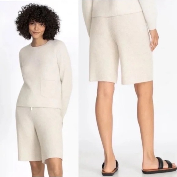 Johnny Was Pants - Johnny Was Calme Cashmere Ribbed Bermuda Knit Shorts Loungewear Size S